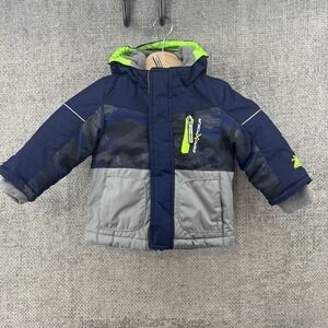 Zero‎ Exposure Baby Boys Hooded Winter Jacket 18M Navy Camo Hooded Pockets